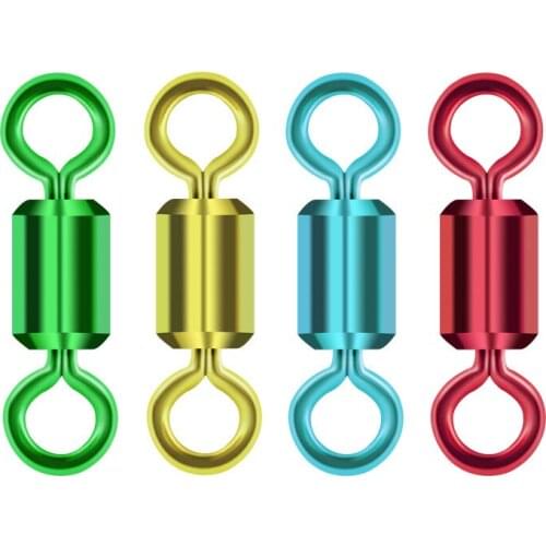 50Pcs/lot Stainless Steel Bearing Fishing Connector High Strength Rolling Swivel Stainless Steel Solid Ring Fishing Accessories