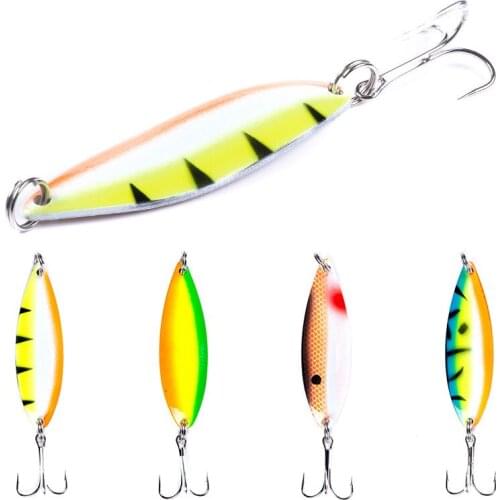 7.2cm 18g Metal Spinner Spoon Fishing Lure Hard Baits Colorful Sequins Noise Paillette Treble Hook Tackle