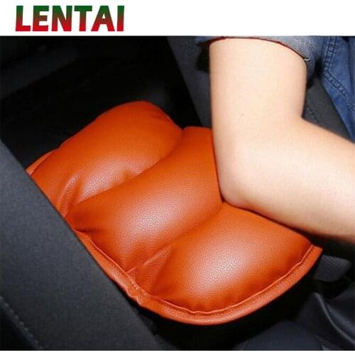 LENTAI Car Auto Armrests Cover Arm Rest Seat Box Soft PU Mat For Fiat VW Polo Golf MK4 4 MK7 Touran T5 Bora Skoda Rapid Fabia