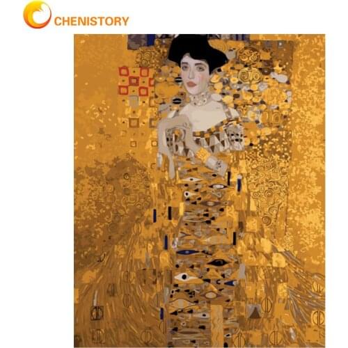 CHENISTORY 60x75cm Framed Oil Painting By Numbers Kits Beautiful Woman Figure Paint Acrylic Pigment Color Draw On Canvas Craft