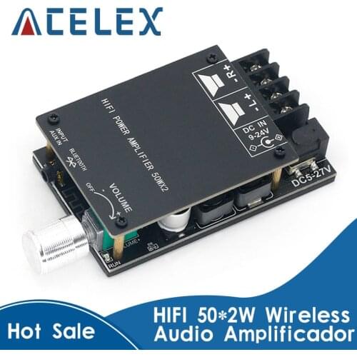 HIFI Wireless Bluetooth 5.0 TPA3116 Digital Power Audio Amplifier board TPA3116D2 50WX2 Stereo AMP Amplificador Home Theater