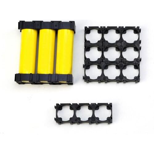 MasterFire 1000pcs/lot 21700 3x Battery Holder Bracket Cell Safety Anti Vibration Black Plastic Brackets For 3P 21700 Batteries
