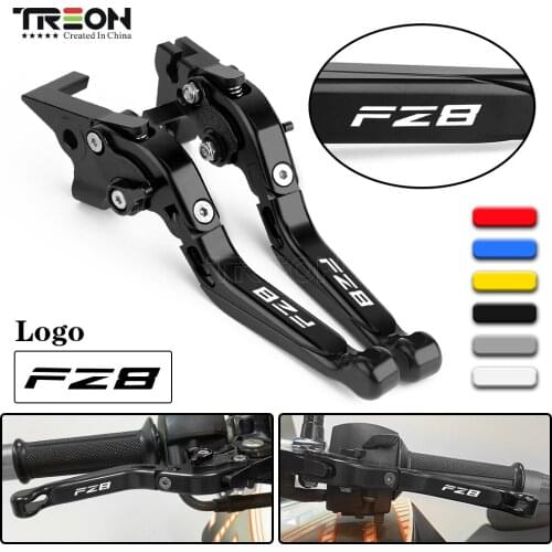 For Yamaha FZ8 2011 2012 2013 2014 2015 Motorcycles CNC Folding Extendable Motorcycle Brake Clutch Levers With FZ8 Logo