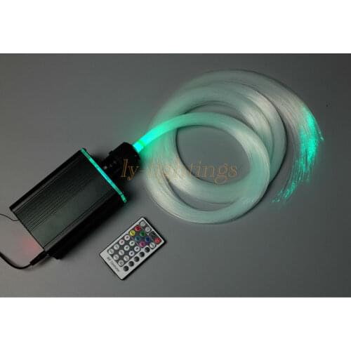 Home decoration fiber optic light kit optical fiber spark stars celing light RGBW led light source+350pcs Top PMMA fibres new