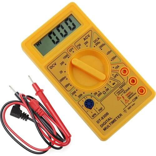 DT-830B Multimeter LCD Auto Range Digital Voltmeter Ohmmeter Volt Tester A0KF