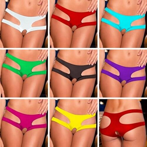 Exotic Taste Hollow Out Womens Sexy Underwear Open Crotch Pliability Smooth Couples Sex Outdoor Flirting 8