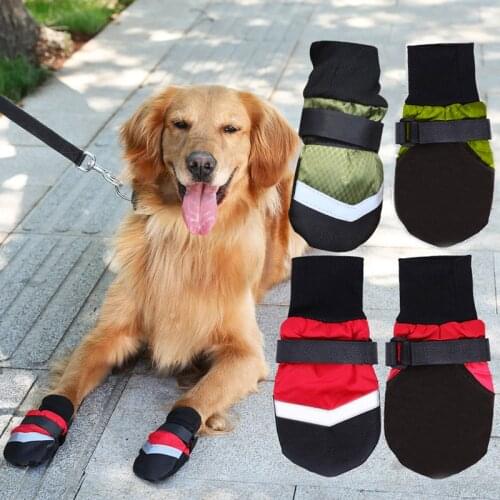 Hoopet 4pcs Soft-Soled Pet Dog Cat Shoes Protection Breathable Anti-Slip Small Cats Dogs Puppy Dog Puppy Pet Footwear Paw Care