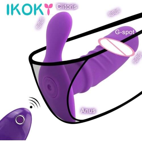IKOKY G-spot Massager Clit Vagina Stimulator 12 Speed Wearable Dildo Vibrator Sex Toys for Women Wireless Remote Control