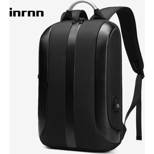 Inrnn Business Slim 15.6 inch Laptop Backpack Mens Office Work Backpack Light Weight Waterproof Men Backpacks Male USB Mochila