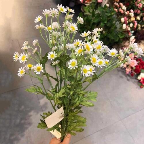 Artificial Daisy Flowers Silk Fake Chamomile Flowers Stamen Small Daisy for Wedding Home Table Decor