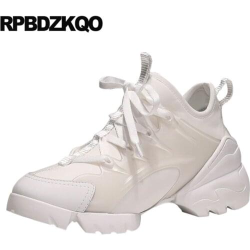 Plaid leisure designer white sneakers muffin wedge china creepers platform shoes elevator women trainers thick sole high quality