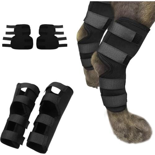 1 Set Pet Knee Pads Dog Brace Straps Protection For Leg Hock Joint Wrap Breathable Injury Recover Legs Dog medical supplies