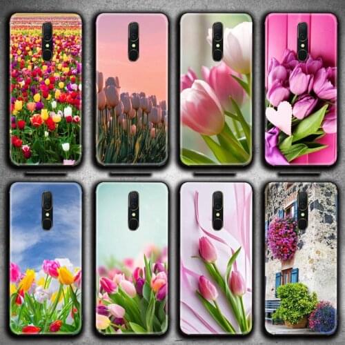 Housing Blue Spring Colorful Tulips Phone Case For Oppo A5 A9 2020 Reno2 z Renoace 3pro A73S A71 F11