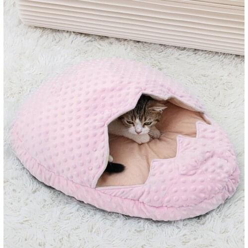 Cats house mat Comfortable Egg Bed for Cat Litter Pet Bed Feeding Cat Sleeping Bag Small Cat Tray Mat Cushion Dog Puppy Bed