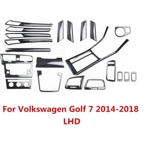 Car Door Gear Panel Cover Center Console Sticker Outlets Moulding Trim for Volkswagen Golf 7 2014 2015 2016 2017 2018 LHD