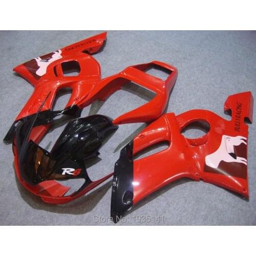 Hot Sales,YZFR6 Plastic fairing For Yamaha fairings YZF R6 98 99 00 01 02 YZF-R6 red black Motorbike parts (Injection molding)