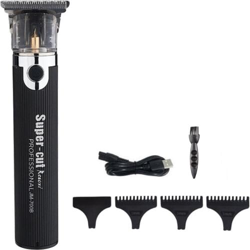 Close-cutting 0mm t-blade baldheaded outliner men zero-gapped barbershop Cordless Digital Hair Trimmer Finish hair clipper