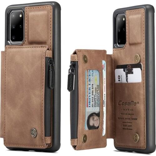Multifunction Zipper Cover for Samsung Galaxy S20 Note 20 S10 S9 S8 Plus A51 A71 Case Leather Flip Wallet Magnetic Card Holder