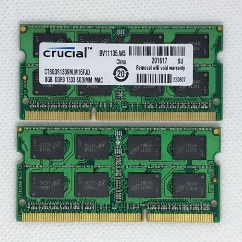 Crucial RAMS DDR3 8GB DDR3-1333 SODIMM Laptop memory DDR3 8GB 1333MHz laptop memoria notebook ram ddr3 8gb 1333