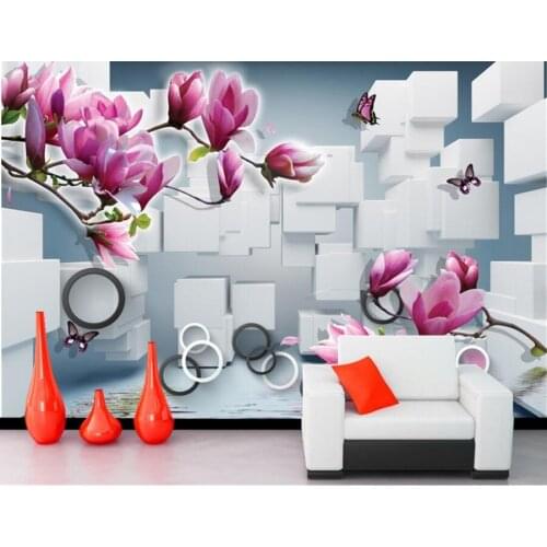 Custom papel de parede,3d stereo jade orchid wallpaper,hotel restaurant living room tv sofa wall bedroom 3d murals wallpaper