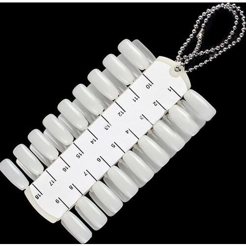 50% Hot Sale 36 Tips Nail Art Polish Display Palette Paint Practice Color Chart with Chain