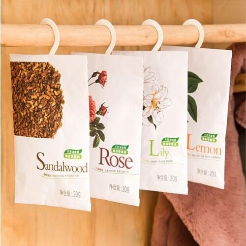1PC Natural Hanging Cabinet Fragrant Incense Bag Aromatherapy Wardrobe Spice Sachet for Cars Air Freshener Home Household Flavor