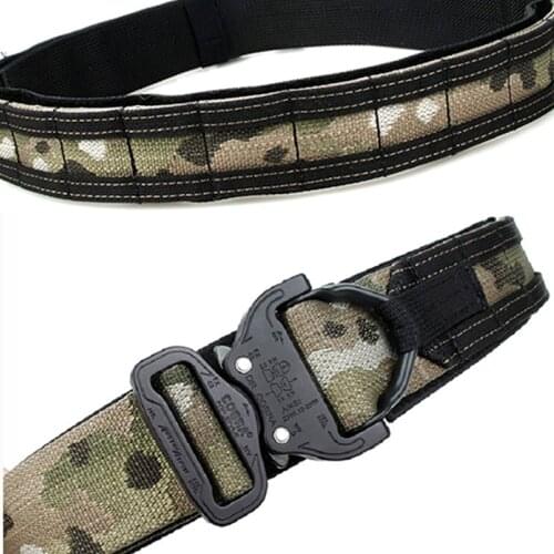 TMC 2021 MenS Military Tactical Belt CS Outdoor MOLLE Hunting Shooter Metal Buckle Battle Inside And Outside Belt