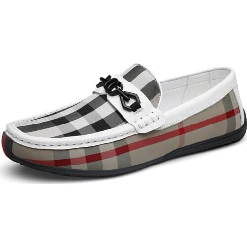 Mens Genuine Leather Shoes Men Breathable Lightweight England Cow Leather Casual Shoes