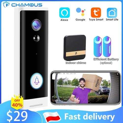 Tuya WIFI Doorbell Smart Home Wireless WiFi Video Doorbell Intercom Security Outdoor Door Camera 1080P HD Home Monitor PIR