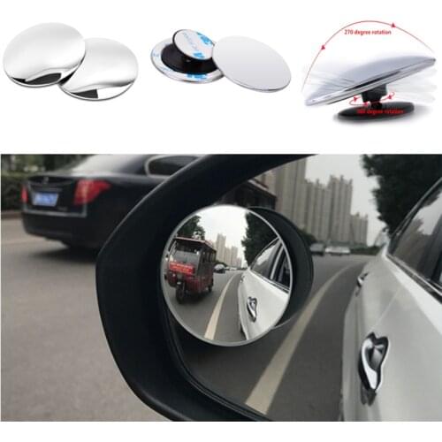 Universal 2pcs Auto 360 Wide Angle Car Small Round Mirror for Subaru XV Forester Outback Legacy Impreza XV BRZ Tribeca