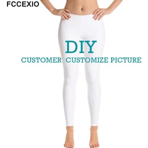 DIY LEGGINGS WOMEN 3D Digital Printing legings customize Fitness leggin Workout plus size