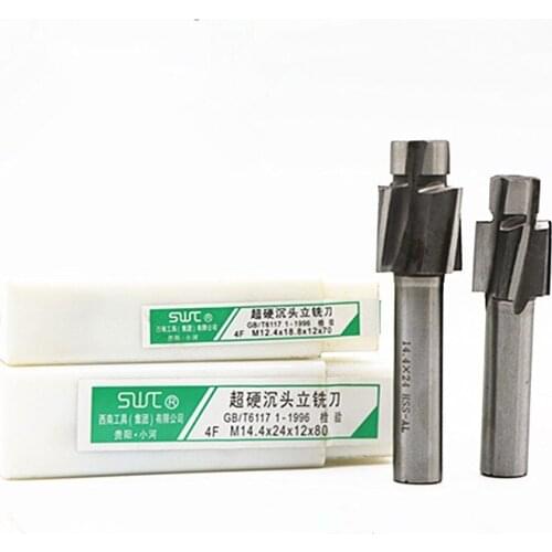 1pcs 4 Flute M3-M20 AL HSS Counterbore End Mill,metric Endmill sink holes drilling head milling cutter M3/4/5/6/8/10/12/14/16/18