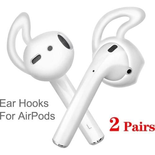 2 Pairs Ear Pads for AirPods Soft Silicone Cover Antislip Ear Hook Bluetooth Earphone Earbuds Tips Earphones Case Protector