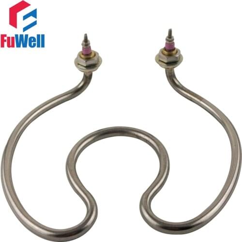 304 Stainless Steel Horseshoe Shaped Elbow Water Heating Element 220V 2.5KW 210mm Circle Diameter Electric Tube Heater
