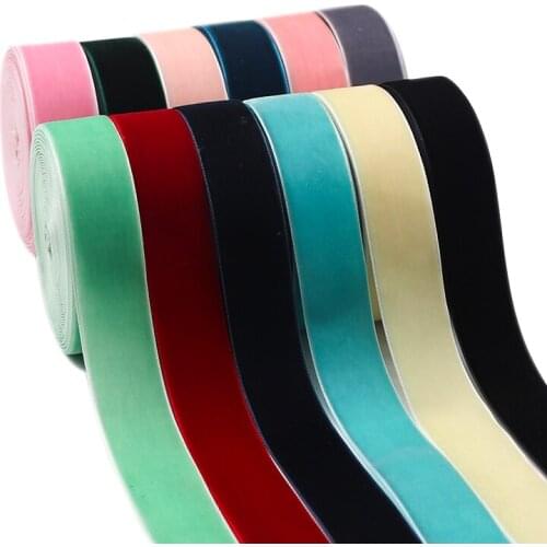 5 Yards 15MM/ 25MM/38MM Velvet Ribbon For Gift Wrapping Handmade Bouquet Supplies Home Party Decorations Y2021053101