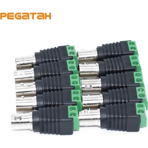 Free shipping10PCS BNC Connectors for AHD Camera CVI Camera TVI Camera CCTV Camera Coaxial/Cat5/Cat6 Cables
