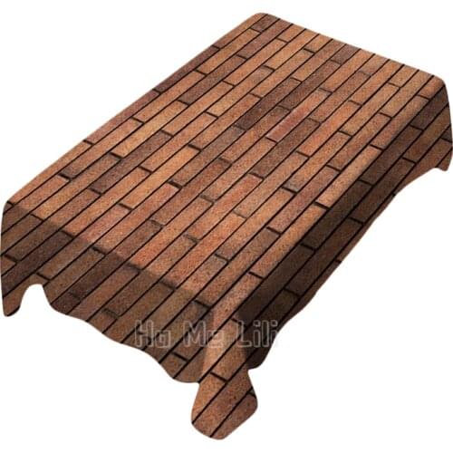 Yellow Brick Texture Seamless Tablecloths For Indoor And Outdoor Art Decoration