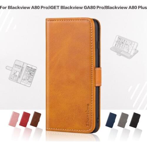 Flip Cover For Blackview A80 Pro A80 Plus Case Leather Luxury With Magnet Wallet Case For iGET Blackview GA80 Pro Phone Cover