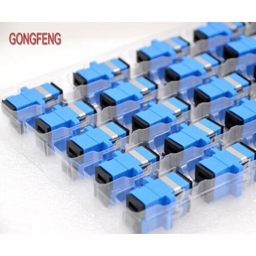 GONGFENG 300pcs HOT SELL New Connector SC/UPC APC Fiber Optical Flange Coupler Simplex SC-SC Adapter Special Wholesale