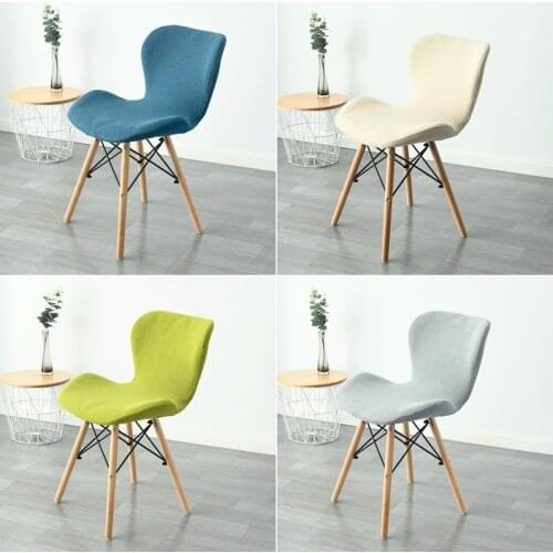 Curved Dining Chair Cover Polar Fleece Dining Accent Butterfly Ant Chair Slipcover Funda Silla Stretch Washable Housse De Chaise