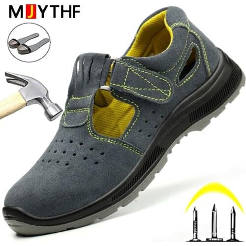 Male Indestructible Shoes Anti-amash Anti-Puncture Safety Shoes Men Work Sneakers Security Steel Toe Shoes Men Safety Sandals
