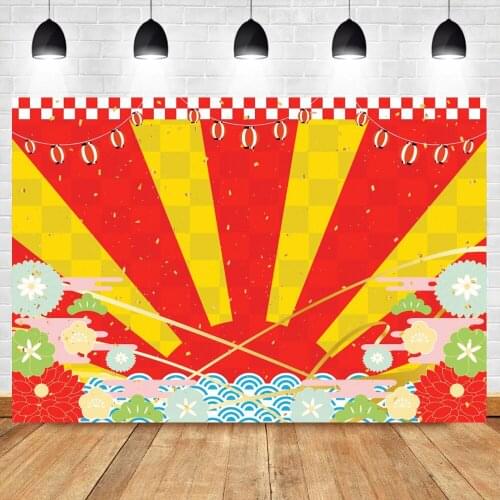 Laeacco Stage Backdrop For Photography 2022 Japanese New Year Party Decor Party Photographic Background Photocall Photo Studio