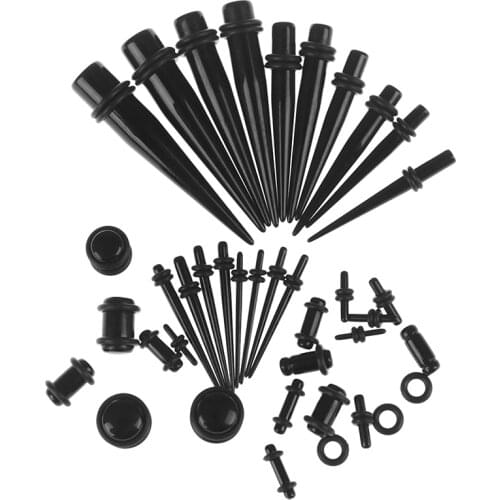 36pcs 1.6-10mm Ear Tunnel Plug Extending Rod Expander Set Expander Body Jewelry