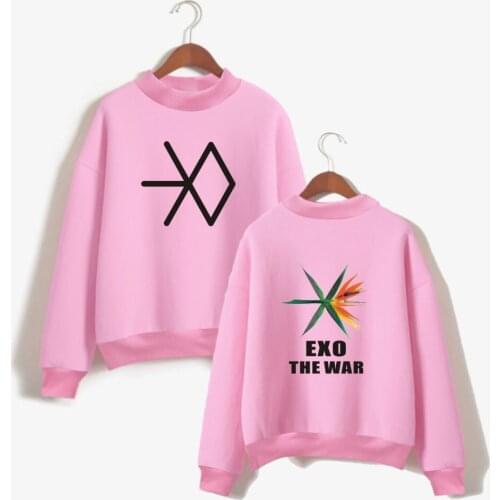 NEW FASHION K-POP EXO New Album THE WAR Hoodie Sweatshirt Mens Korea Popular Idol Hoodie Sweatshirt Women Fashion Casual Clothes