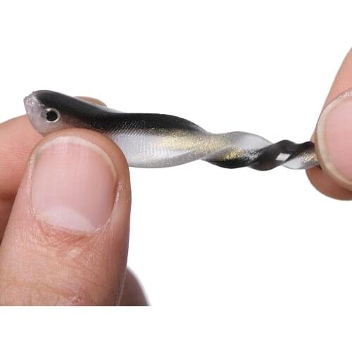New 10 Pcs/Bag Fishing Lure80mm 2g Artificial Baits Wobblers Soft Lures Silve Silicone Baits Soft Shrimp Worms Jig Fishing Lure