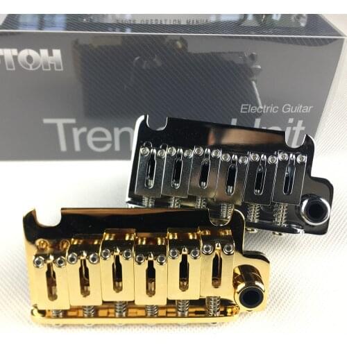 1 Set Genuine Original GOTOH 510T-FE1 2 Points Vintage Style Electric Guitar Tremolo System Bridge MADE IN JAPAN chrome Gold