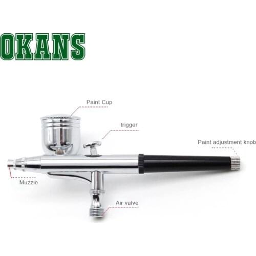 Portable 0.2mm / 0.3mm / 0.5mm Needles & Nozzles Dual Action Airbrush Air Compressor Kit Craft Cake Paint Art Spray Gun Set