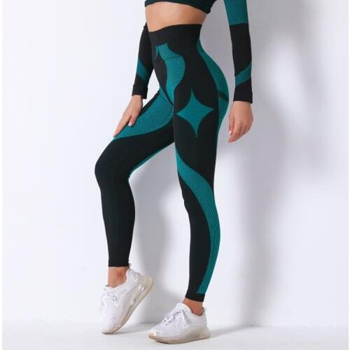 Shuriken Star High Waist Yoga Pants Fitness Seamless Leggings Push Up Sports Gym Compression Tights Running Leggins Sportwear