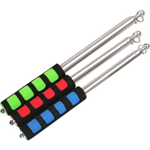 Lengthen 1.2M/1.6M/2M long extension-type stainless steel guide flagpole Pointer hand holding stick coach rod sponge hand shank