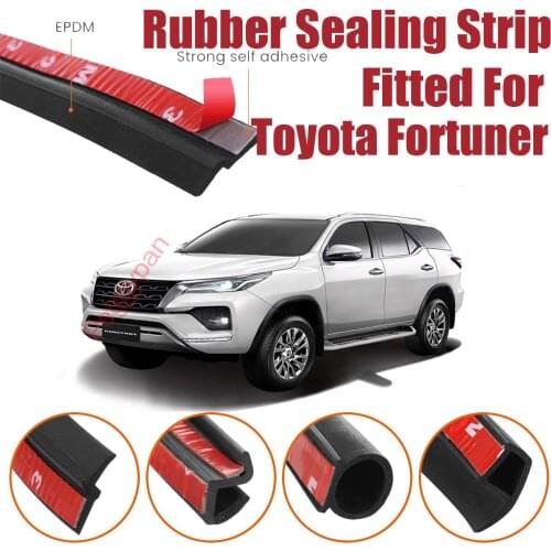 Door Seal Strip Kit Self Adhesive Window Engine Cover Soundproof Rubber Weather Draft Wind Noise Reduction For Toyota Fortuner